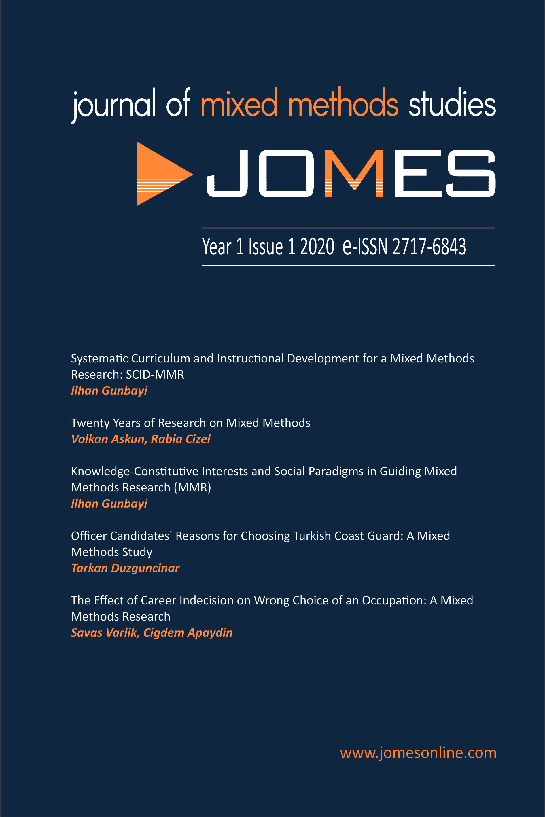 					View No. 1 (2020): Journal of Mixed Methods Studies 
				